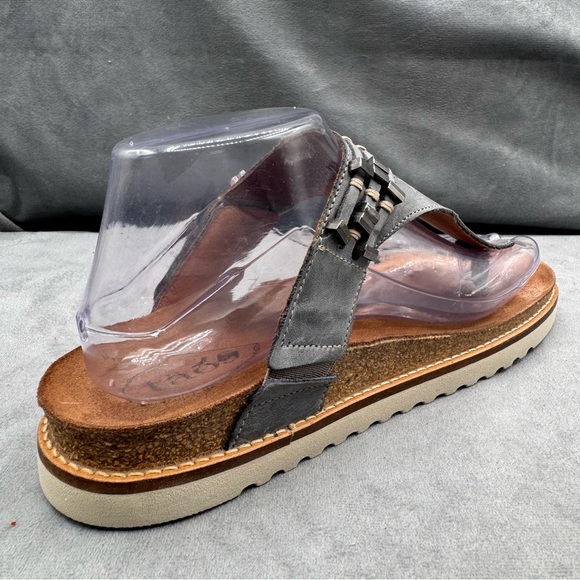 Taos Stupendous Sandal Women’s Size 8.5 Steel Leather Boho Thong - Picture 7 of 14